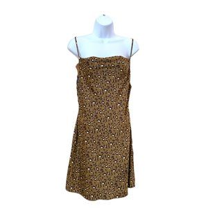 Urban Outfitters Mallory Leopard Print Spaghetti Straps Cowl Neck Size S-P #03